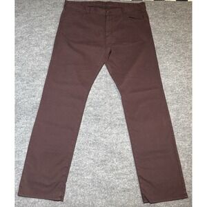 Canali Chino Pants Mens 44x34 Red Regular Fit Cotton 91500 Made in Italy Sz 60